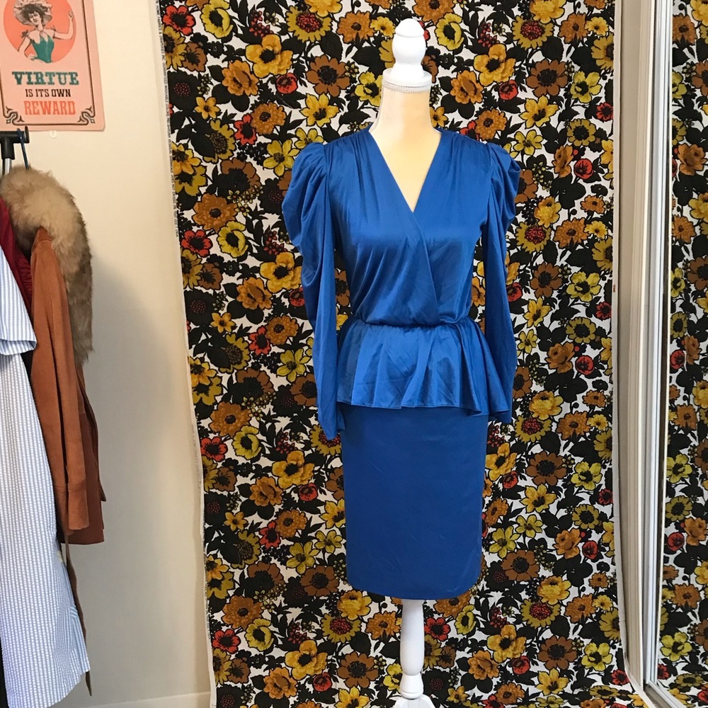 80s VTG Peplum Dress